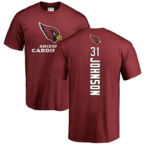 Arizona Cardinals Men Maroon David Johnson Backer NFL Football #31 T Shirt->nfl t-shirts->Sports Accessory